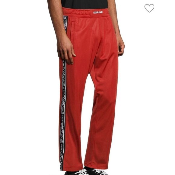 Nwt  Roberto Cavalli  SPORT LOGO TAPE  TRACK PANTS - Picture 1 of 5